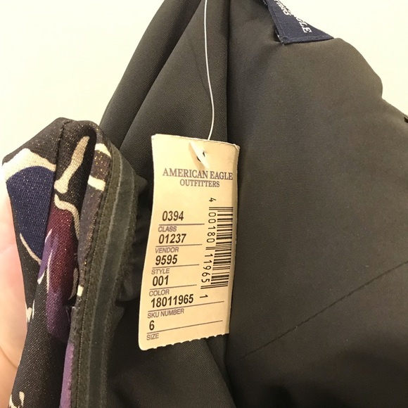 NWT American Eagle Strapless Floral Dress 6 purple - Picture 9 of 10